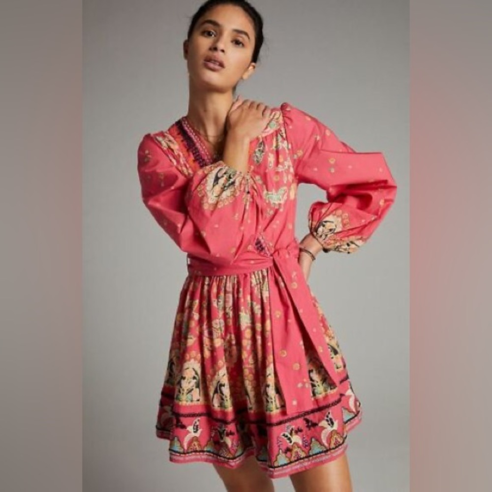 Anthropologie! Raquel Embellished Embroidered Beaded Mini Dress - Picture 2 of 10